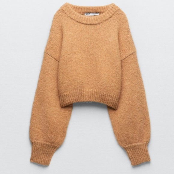 Zara Sweaters Zara Cropped Knit Sweater Poshmark